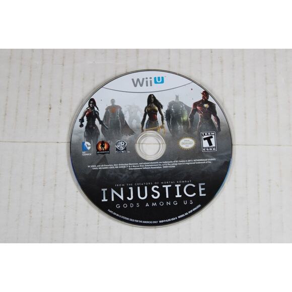 Injustice: Gods Among Us (Nintendo Wii U, 2013) Authentic, game disc only - Picture 1 of 8